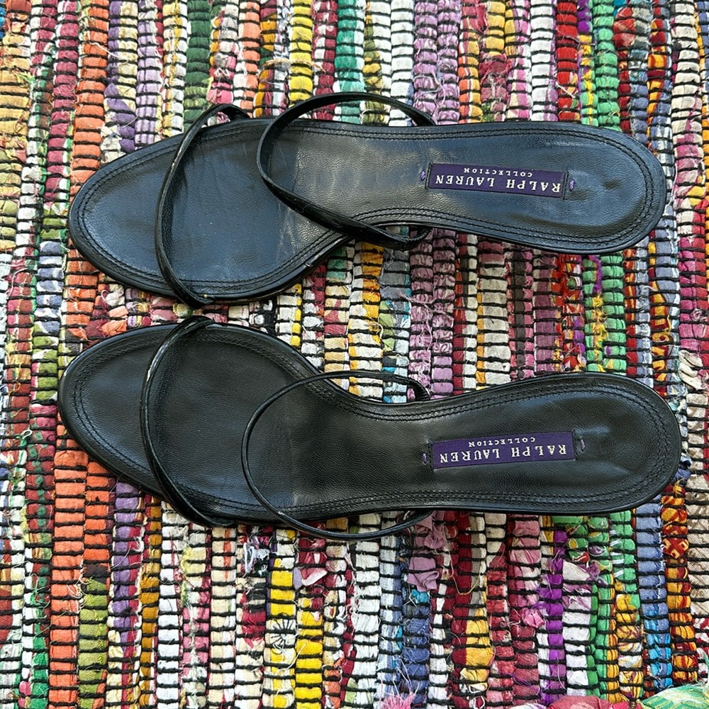 Ralph Lauren purple label kitten heels